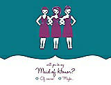 Front View Thumbnail - Oasis & Persian Plum Will You Be My Maid of Honor Card - Girls Checkbox