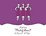 Front View Thumbnail - Orchid & Persian Plum Will You Be My Maid of Honor Card - Girls Checkbox