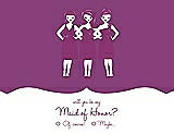 Front View Thumbnail - Paradise & Persian Plum Will You Be My Maid of Honor Card - Girls Checkbox
