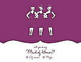 Front View Thumbnail - Persian Plum & Persian Plum Will You Be My Maid of Honor Card - Girls Checkbox