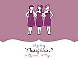 Front View Thumbnail - Rosebud & Persian Plum Will You Be My Maid of Honor Card - Girls Checkbox