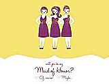 Front View Thumbnail - Snapdragon & Persian Plum Will You Be My Maid of Honor Card - Girls Checkbox