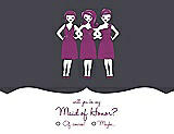 Front View Thumbnail - Stormy & Persian Plum Will You Be My Maid of Honor Card - Girls Checkbox
