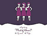Front View Thumbnail - Violet & Persian Plum Will You Be My Maid of Honor Card - Girls Checkbox