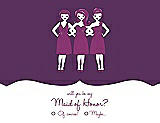 Front View Thumbnail - African Violet & Persian Plum Will You Be My Maid of Honor Card - Girls Checkbox