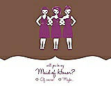Front View Thumbnail - Almond & Persian Plum Will You Be My Maid of Honor Card - Girls Checkbox