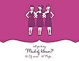 Front View Thumbnail - American Beauty & Persian Plum Will You Be My Maid of Honor Card - Girls Checkbox