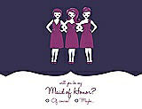 Front View Thumbnail - Amethyst & Persian Plum Will You Be My Maid of Honor Card - Girls Checkbox