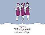 Front View Thumbnail - Arctic & Persian Plum Will You Be My Maid of Honor Card - Girls Checkbox