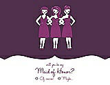 Front View Thumbnail - Aubergine & Persian Plum Will You Be My Maid of Honor Card - Girls Checkbox