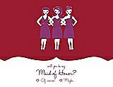 Front View Thumbnail - Barcelona & Persian Plum Will You Be My Maid of Honor Card - Girls Checkbox