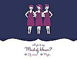 Front View Thumbnail - Blueberry & Persian Plum Will You Be My Maid of Honor Card - Girls Checkbox