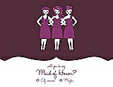 Front View Thumbnail - Bordeaux & Persian Plum Will You Be My Maid of Honor Card - Girls Checkbox