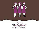 Front View Thumbnail - Brownie & Persian Plum Will You Be My Maid of Honor Card - Girls Checkbox