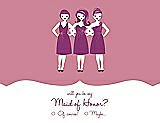 Front View Thumbnail - Carnation & Persian Plum Will You Be My Maid of Honor Card - Girls Checkbox