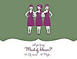 Front View Thumbnail - Clover & Persian Plum Will You Be My Maid of Honor Card - Girls Checkbox