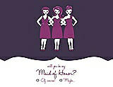 Front View Thumbnail - Concord & Persian Plum Will You Be My Maid of Honor Card - Girls Checkbox