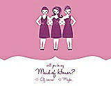 Front View Thumbnail - Cotton Candy & Persian Plum Will You Be My Maid of Honor Card - Girls Checkbox