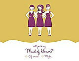 Front View Thumbnail - Daffodil & Persian Plum Will You Be My Maid of Honor Card - Girls Checkbox