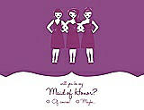 Front View Thumbnail - Dahlia & Persian Plum Will You Be My Maid of Honor Card - Girls Checkbox