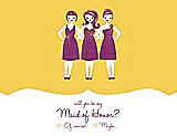 Front View Thumbnail - Daisy & Persian Plum Will You Be My Maid of Honor Card - Girls Checkbox