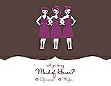 Front View Thumbnail - Drift Wood & Persian Plum Will You Be My Maid of Honor Card - Girls Checkbox