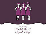 Front View Thumbnail - Eggplant & Persian Plum Will You Be My Maid of Honor Card - Girls Checkbox