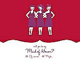 Front View Thumbnail - Flame & Persian Plum Will You Be My Maid of Honor Card - Girls Checkbox