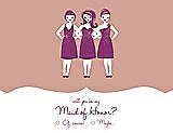 Front View Thumbnail - Fresco & Persian Plum Will You Be My Maid of Honor Card - Girls Checkbox