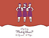Front View Thumbnail - Fiesta & Persian Plum Will You Be My Maid of Honor Card - Girls Checkbox