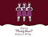 Front View Thumbnail - Garnet & Persian Plum Will You Be My Maid of Honor Card - Girls Checkbox