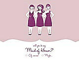 Front View Thumbnail - Ice Pink & Persian Plum Will You Be My Maid of Honor Card - Girls Checkbox