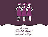Front View Thumbnail - Italian Plum & Persian Plum Will You Be My Maid of Honor Card - Girls Checkbox