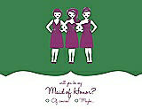 Front View Thumbnail - Ivy & Persian Plum Will You Be My Maid of Honor Card - Girls Checkbox