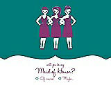 Front View Thumbnail - Jade & Persian Plum Will You Be My Maid of Honor Card - Girls Checkbox