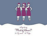 Front View Thumbnail - Larkspur Blue & Persian Plum Will You Be My Maid of Honor Card - Girls Checkbox