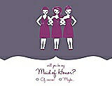 Front View Thumbnail - Lavender & Persian Plum Will You Be My Maid of Honor Card - Girls Checkbox