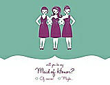 Front View Thumbnail - Meadow & Persian Plum Will You Be My Maid of Honor Card - Girls Checkbox