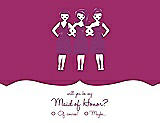 Front View Thumbnail - Merlot & Persian Plum Will You Be My Maid of Honor Card - Girls Checkbox