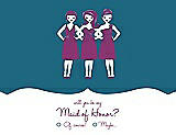 Front View Thumbnail - Mosaic & Persian Plum Will You Be My Maid of Honor Card - Girls Checkbox