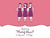 Front View Thumbnail - Nectar & Persian Plum Will You Be My Maid of Honor Card - Girls Checkbox