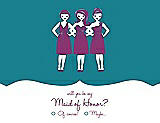 Front View Thumbnail - Niagara & Persian Plum Will You Be My Maid of Honor Card - Girls Checkbox