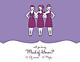 Front View Thumbnail - Pansy & Persian Plum Will You Be My Maid of Honor Card - Girls Checkbox
