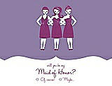 Front View Thumbnail - Passion & Persian Plum Will You Be My Maid of Honor Card - Girls Checkbox