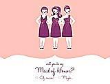 Front View Thumbnail - Primrose & Persian Plum Will You Be My Maid of Honor Card - Girls Checkbox