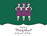 Front View Thumbnail - Pine Green & Persian Plum Will You Be My Maid of Honor Card - Girls Checkbox