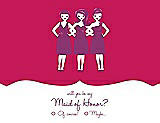 Front View Thumbnail - Posie & Persian Plum Will You Be My Maid of Honor Card - Girls Checkbox