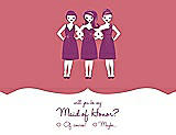 Front View Thumbnail - Papaya & Persian Plum Will You Be My Maid of Honor Card - Girls Checkbox