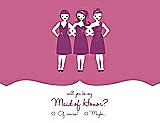 Front View Thumbnail - Pretty In Pink & Persian Plum Will You Be My Maid of Honor Card - Girls Checkbox