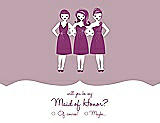 Front View Thumbnail - Quartz & Persian Plum Will You Be My Maid of Honor Card - Girls Checkbox